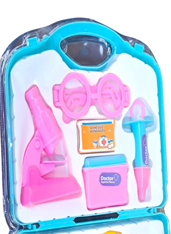 JNiL Doctor Play Set with Foldable Suitcase, Compact Medical Accessories Pretend Play-Multicolor - Image 2